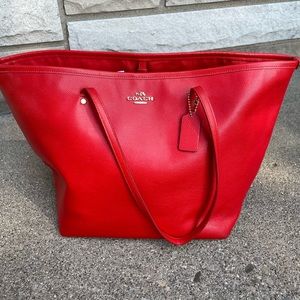 Coach large leather tote
